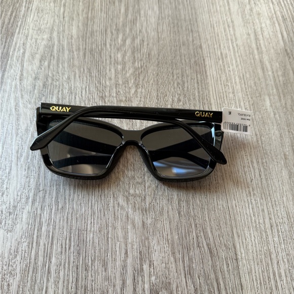 quay australia confidential black oversized bold Polarized cat eye sunglasses - Picture 3 of 4